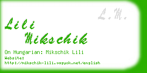 lili mikschik business card